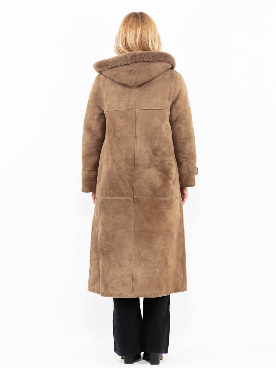 Vintage 80's Women Sheepskin Coat in BrownA0179