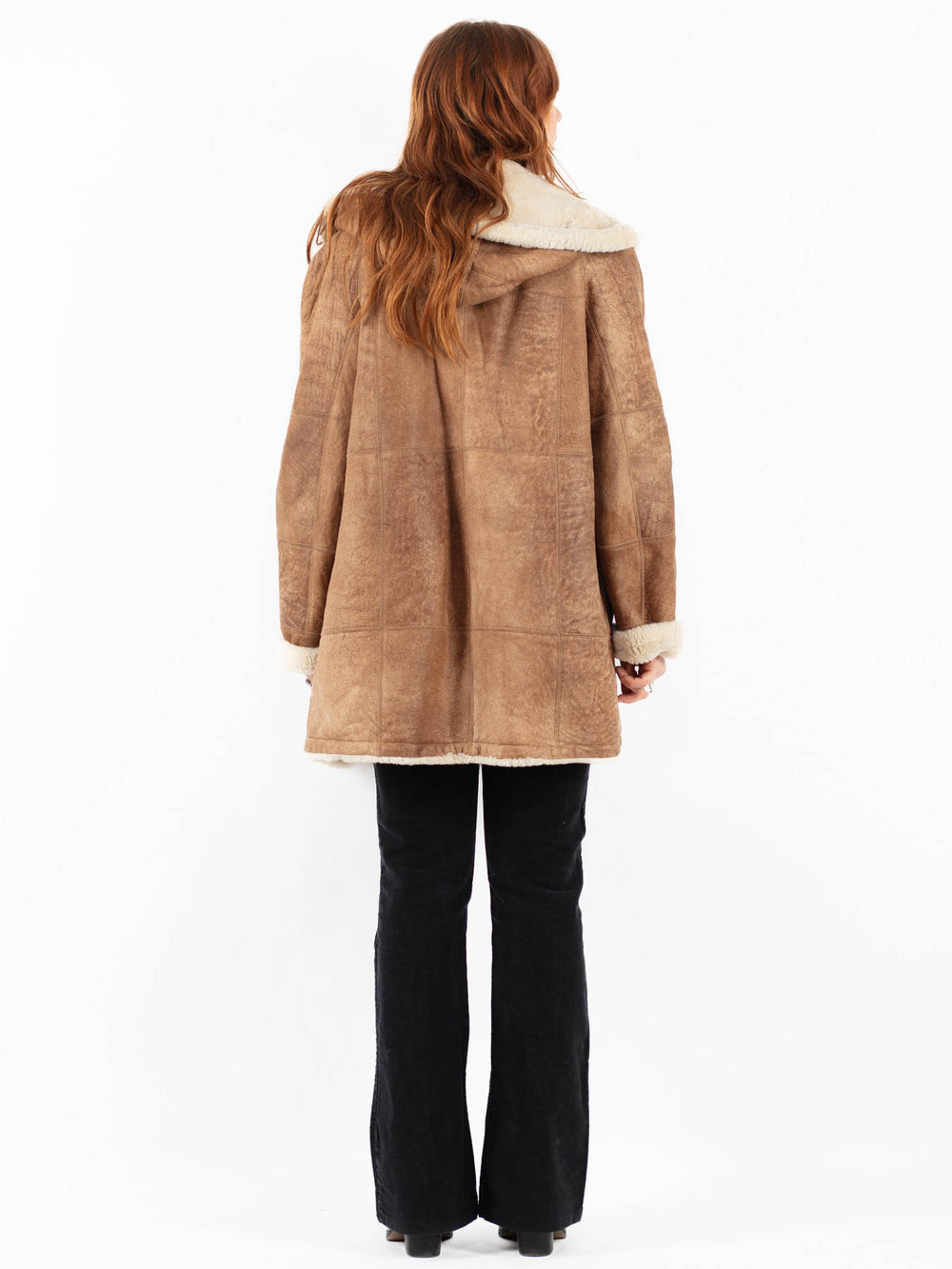 Vintage 80's Women Sheepskin Coat in BrownV9788