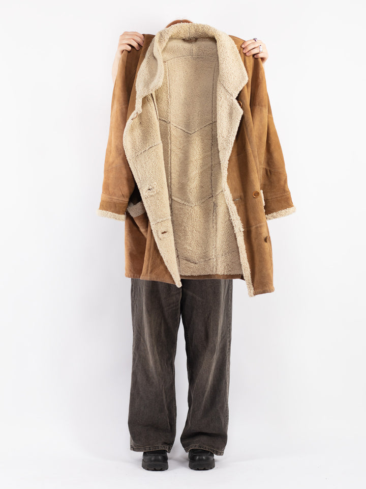 Vintage 80's Women Sheepskin Coat in