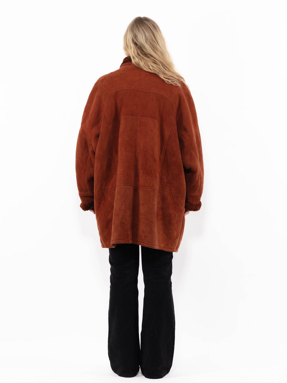 Vintage 80's Women Sheepskin Coat in BrownA0927
