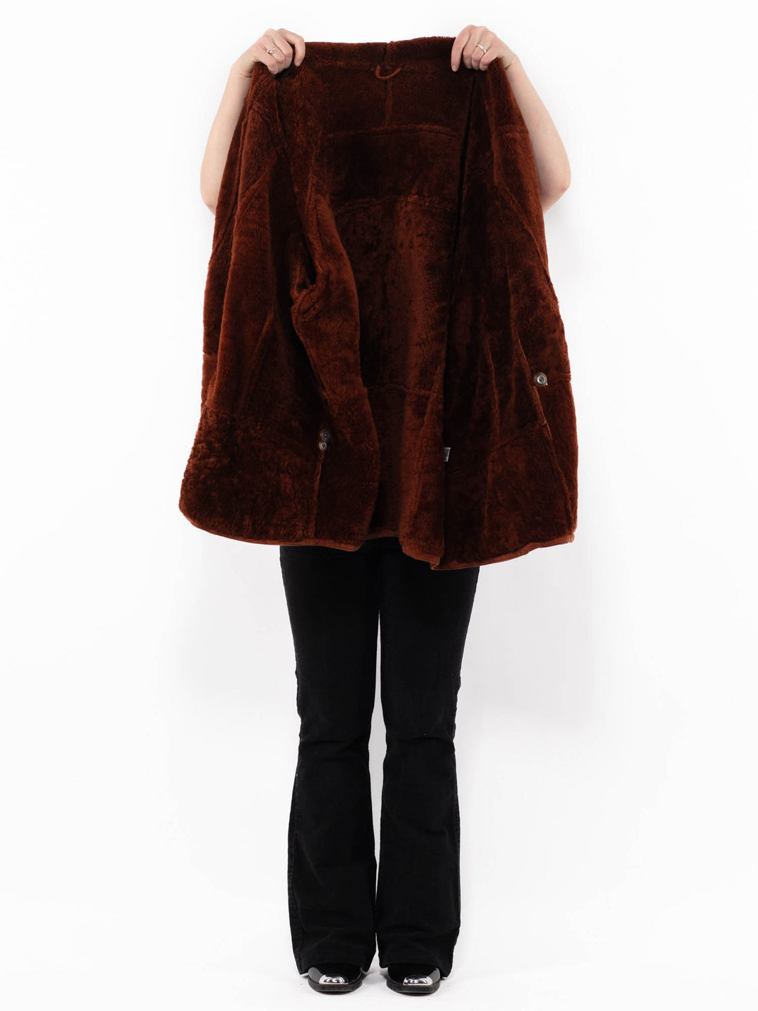 Vintage 80's Women Sheepskin Coat in BrownA0927