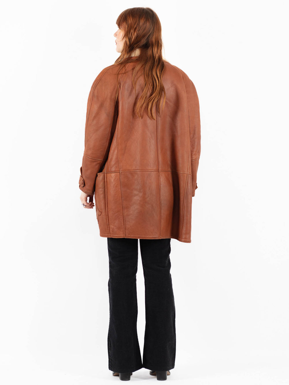 Vintage 80's Women Sheepskin Coat in BrownV9802