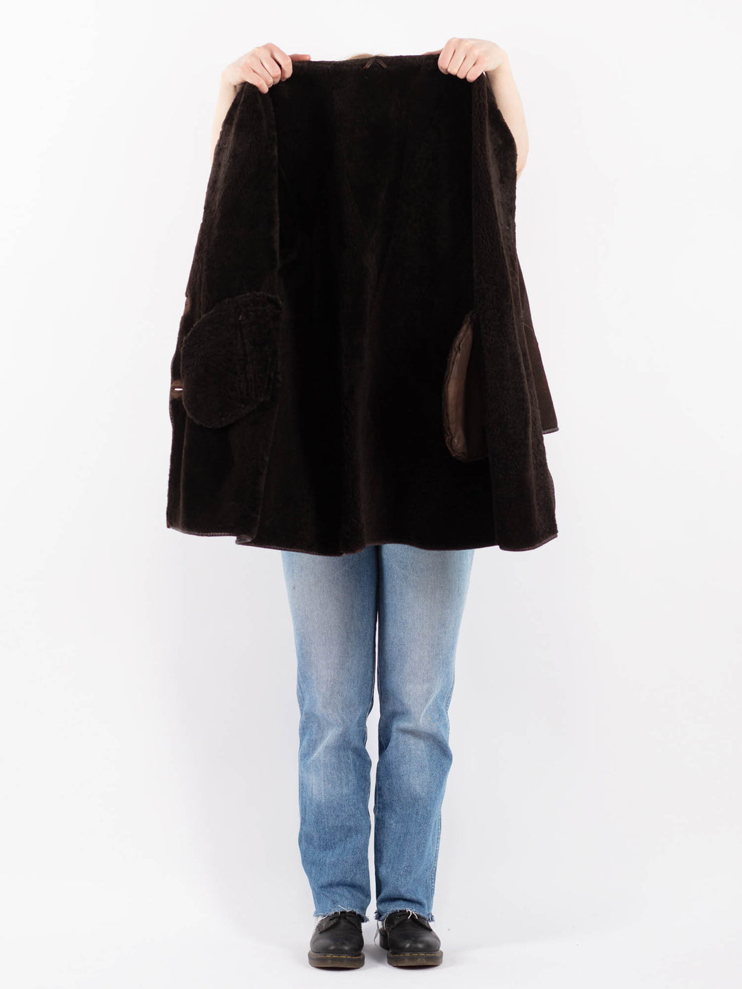 Vintage 80's Women Sheepskin in BrownV9497