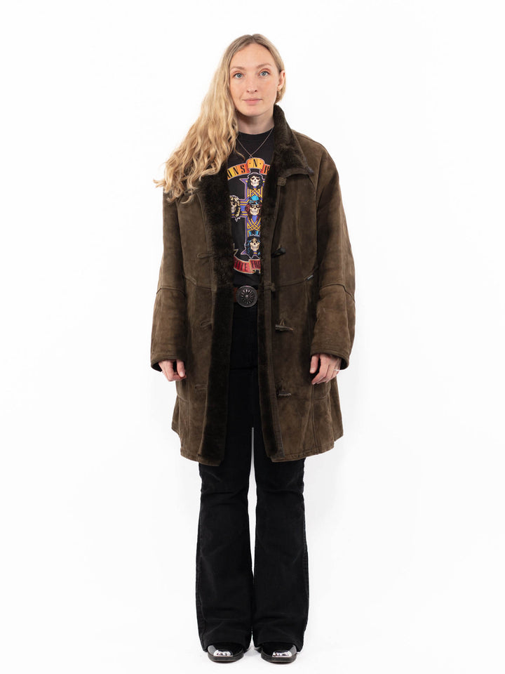 Vintage 80's Women Sheepskin in GreenA0950