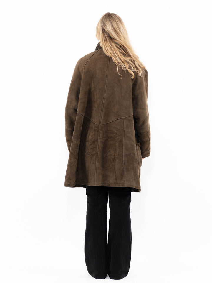 Vintage 80's Women Sheepskin in GreenA0950