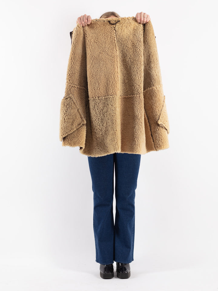 Vintage 80's Women Sheepskin in BrownV8801
