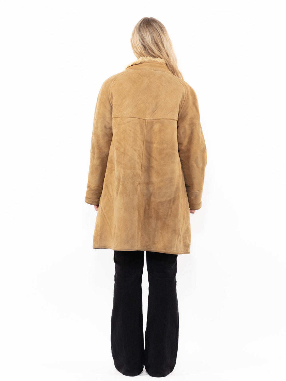 Vintage 80's Women Sheepskin in BeigeA0956