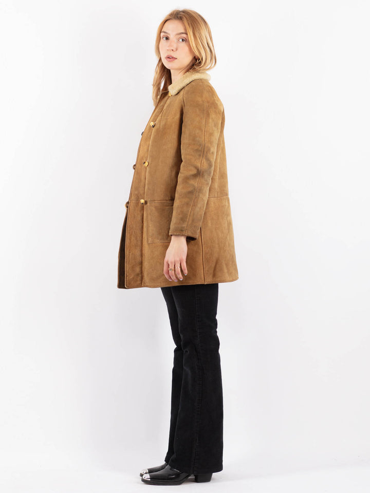 Vintage 80's Women Sheepskin in BeigeV9692