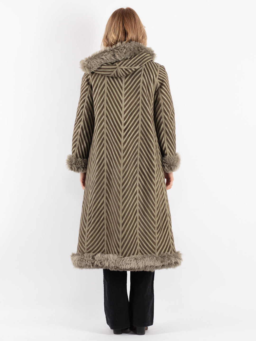 Vintage 80's Women Sheepskin in Green