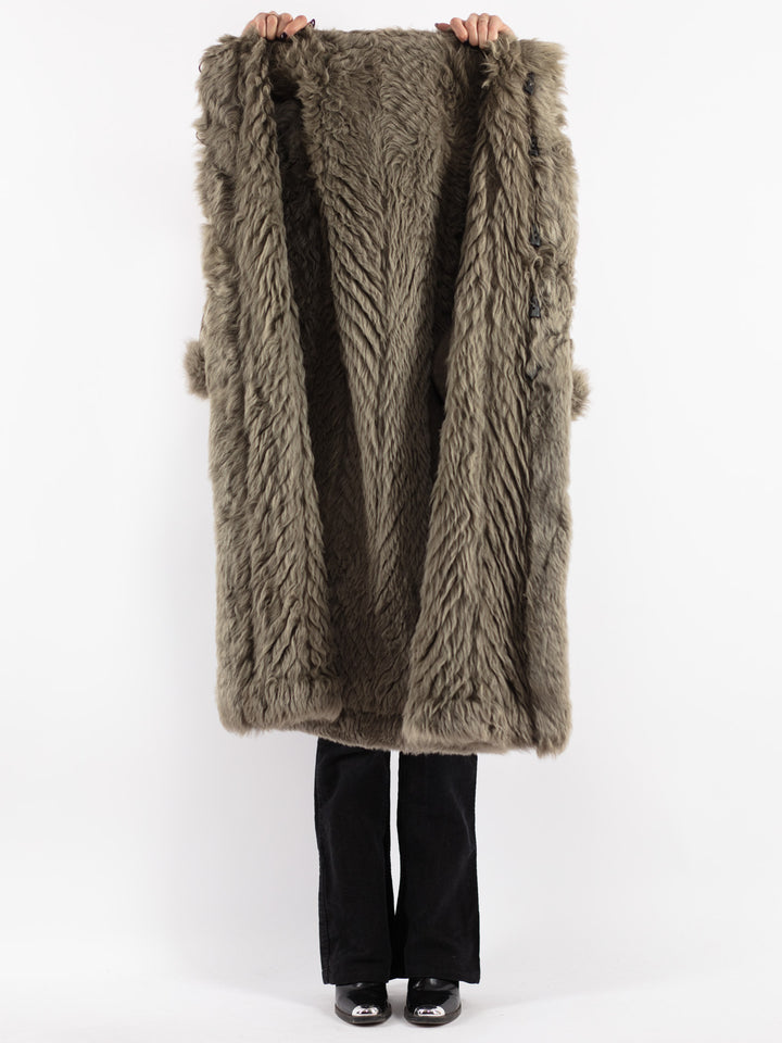 Vintage 80's Women Sheepskin in Green