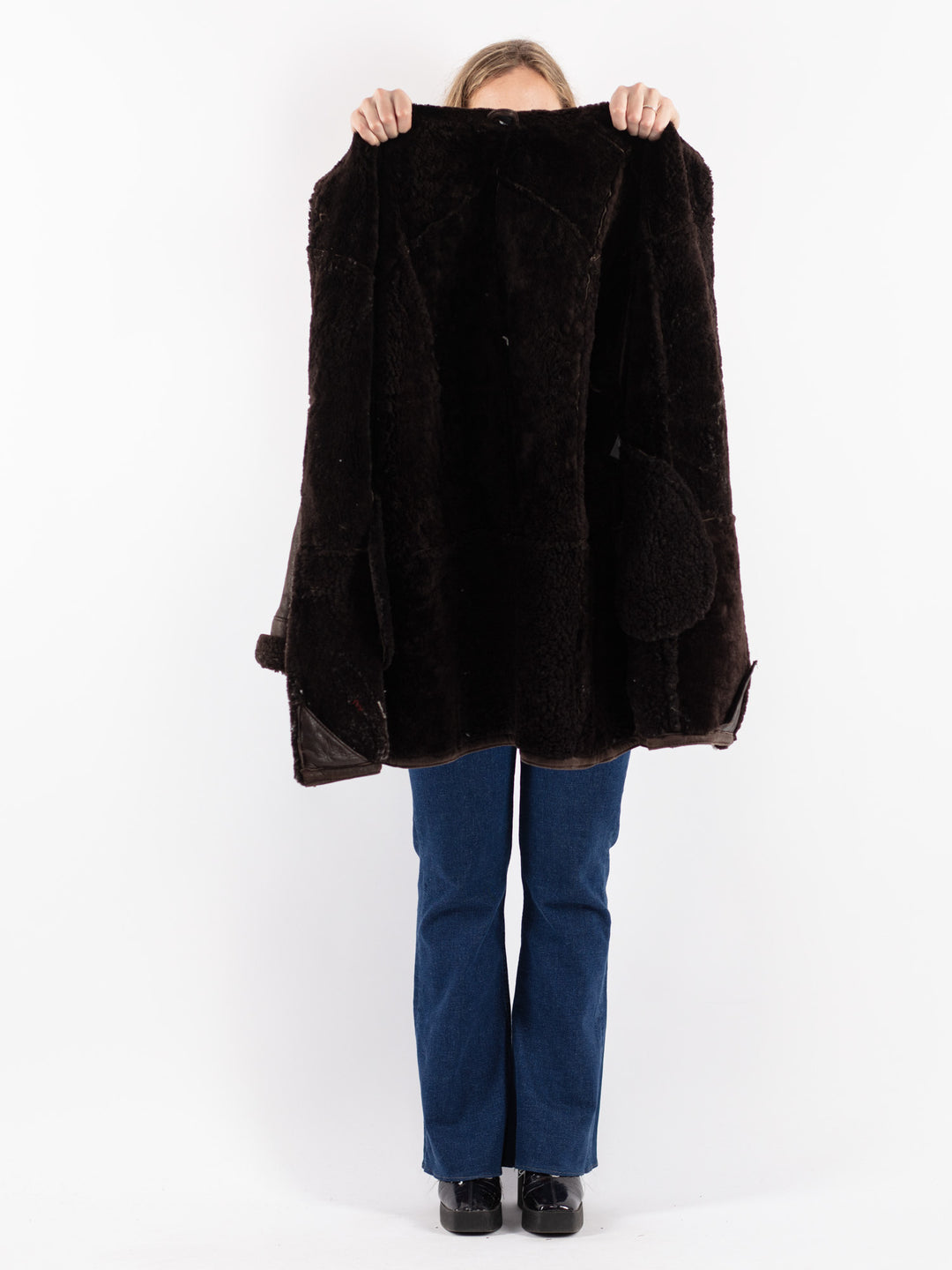 Vintage 80's Women Sheepskin in Brown