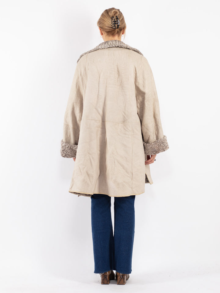 Vintage 80's Women Coat in White