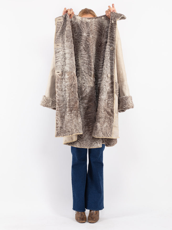 Vintage 80's Women Coat in White