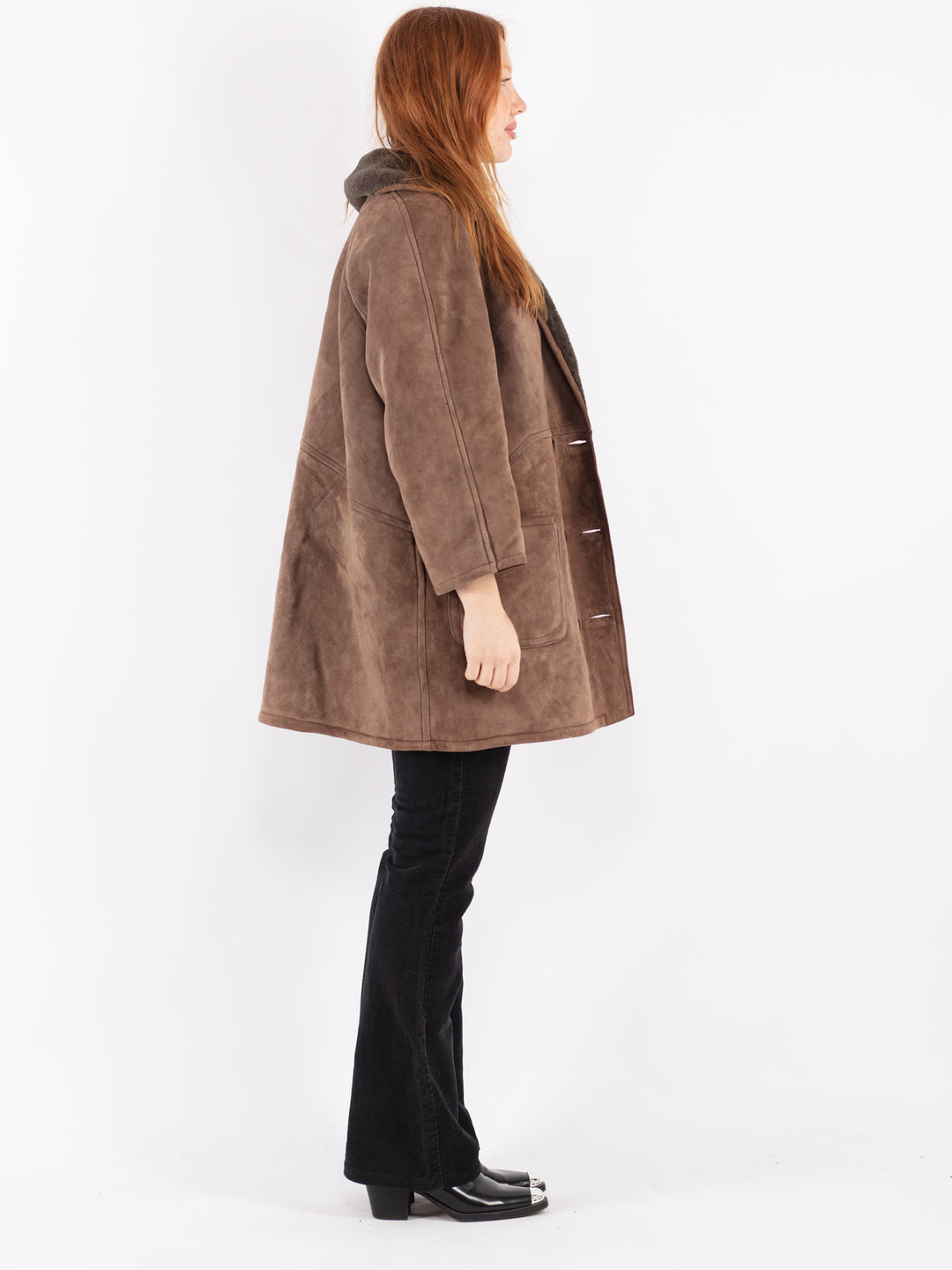 Vintage 80's Women Sheepskin in Beige