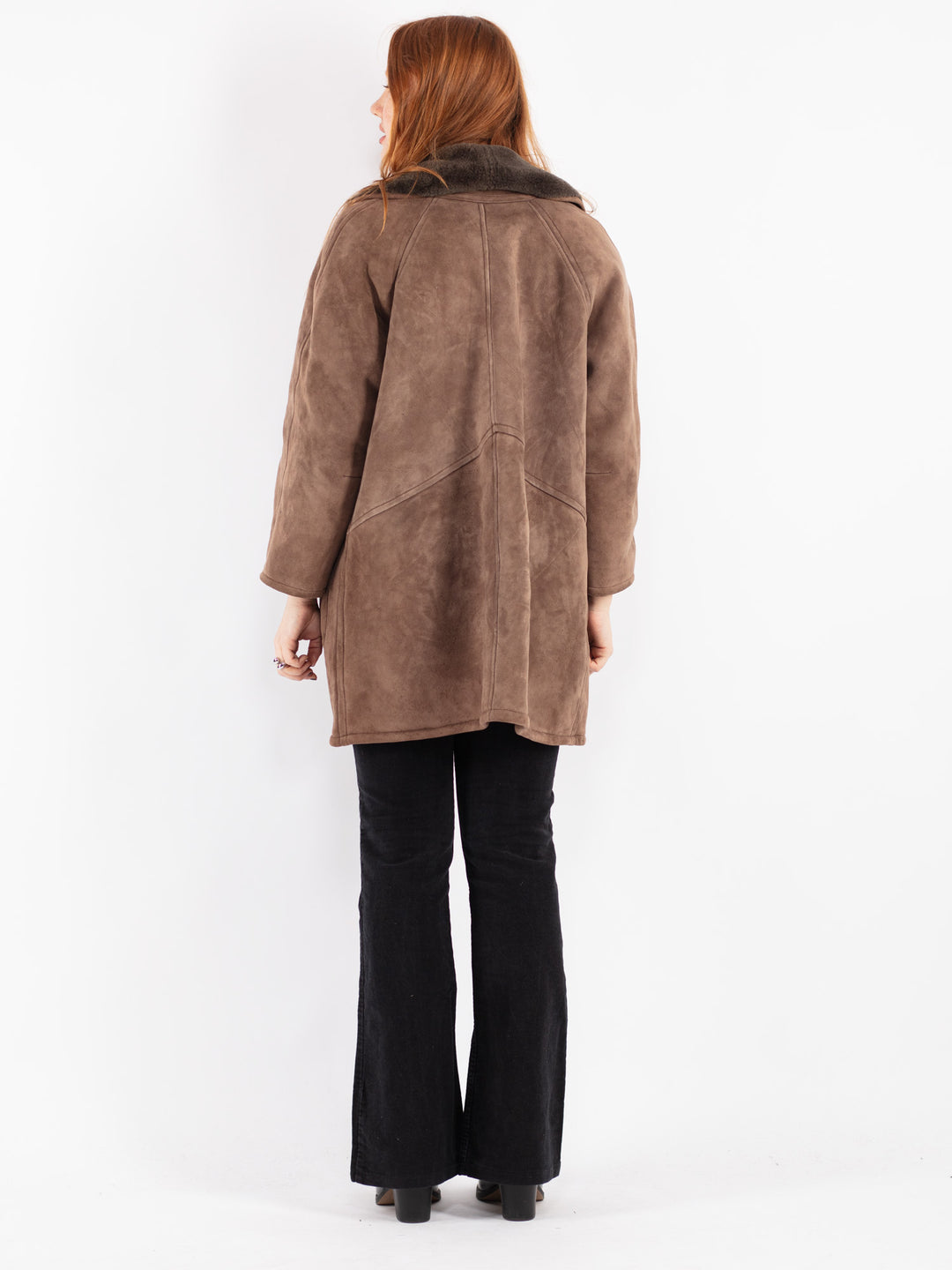 Vintage 80's Women Sheepskin in Beige