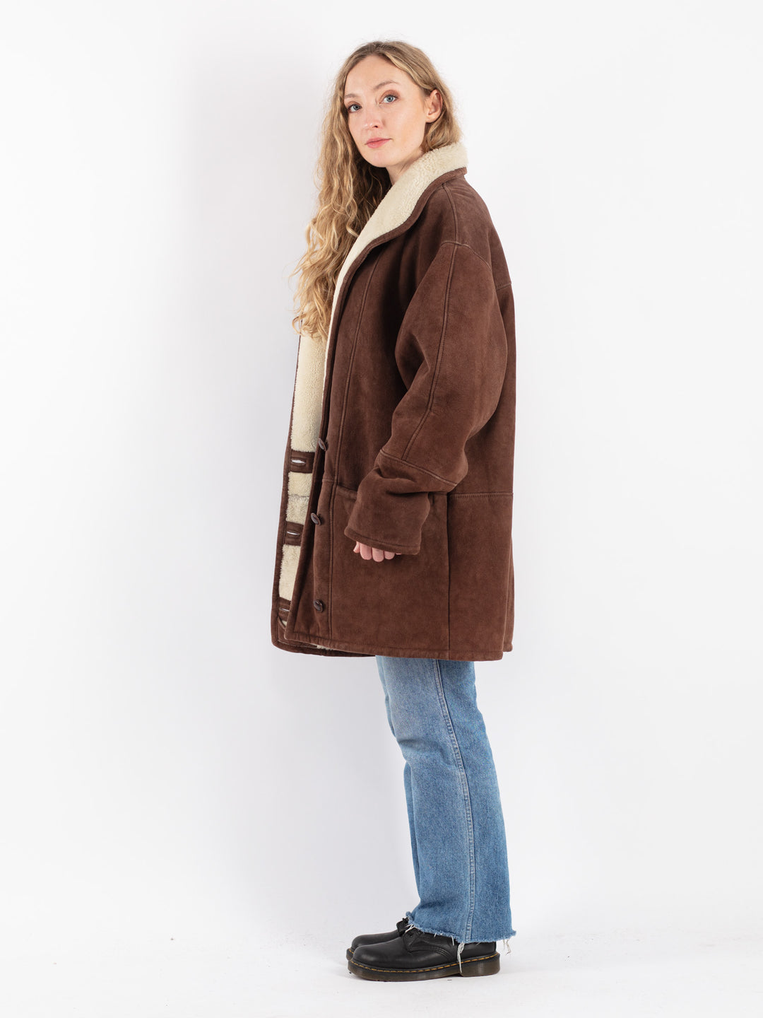Vintage 80's Women Sheepskin in Brown