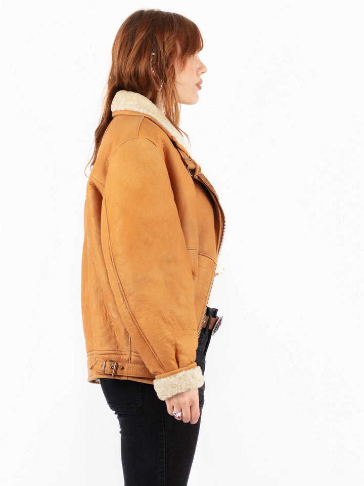 Vintage 80's Women Sheepskin in BrownV9770