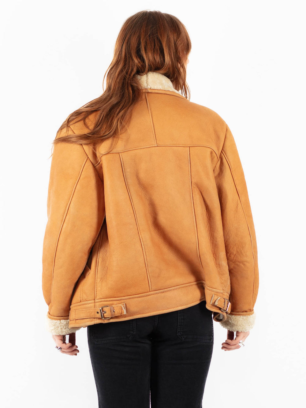 Vintage 80's Women Sheepskin in BrownV9770
