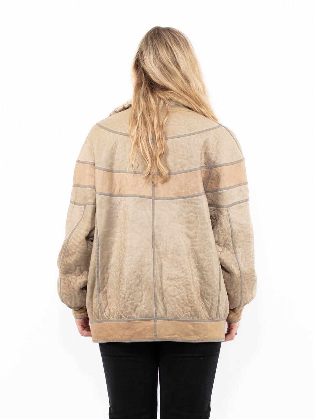 Vintage 80's Women Sheepskin in BeigeA0929