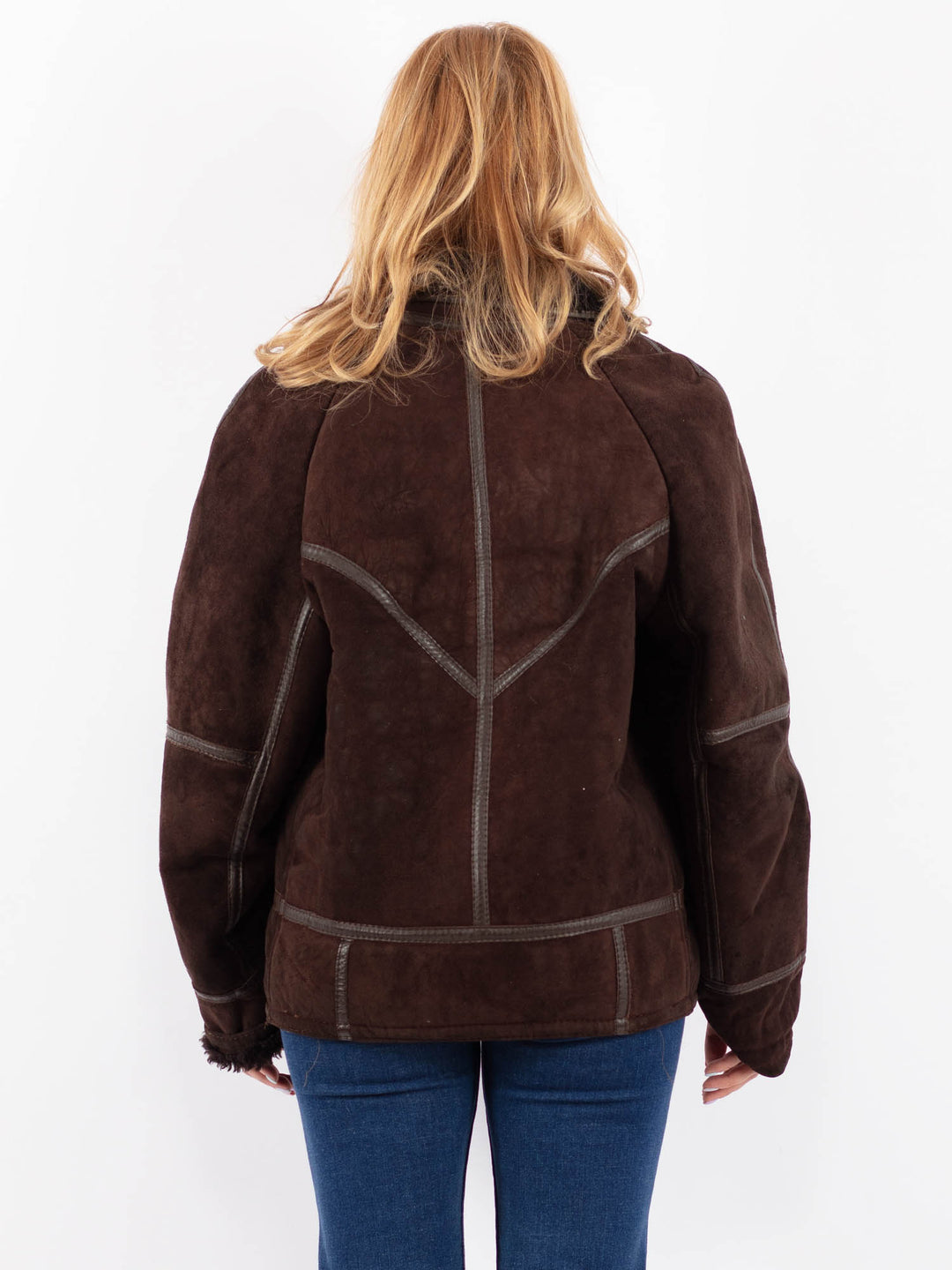Vintage 80's Women Sheepskin in BrownV9572