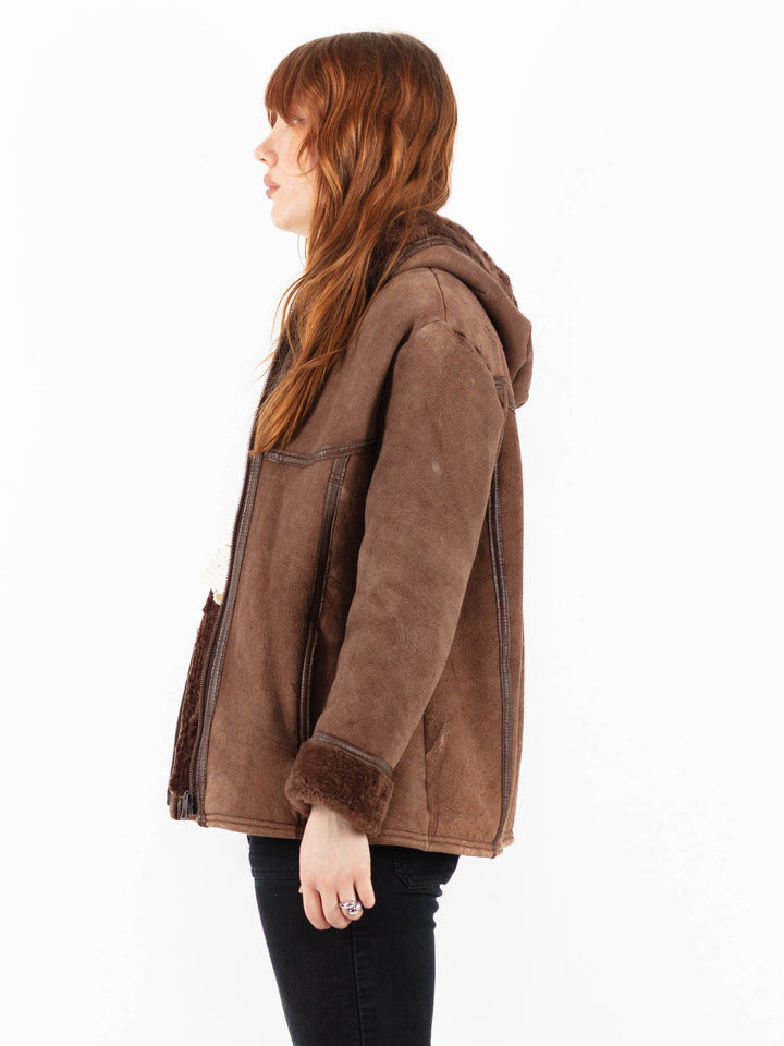 Vintage 80's Women Sheepskin in BrownV9809
