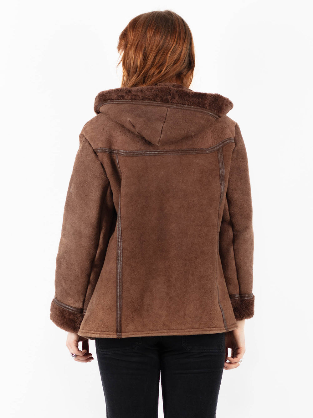 Vintage 80's Women Sheepskin in BrownV9809