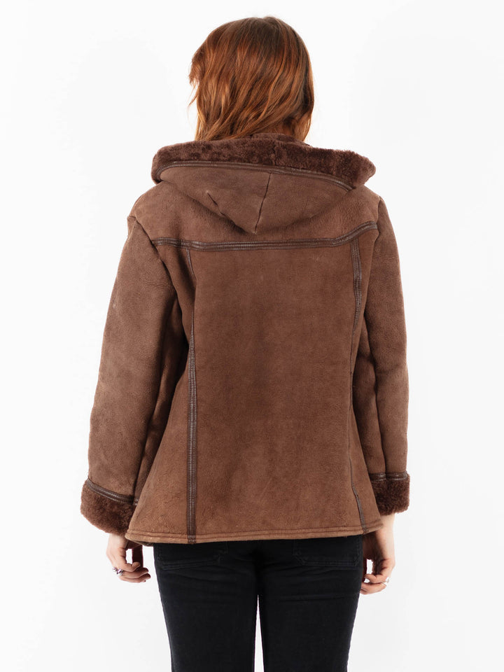 Vintage 80's Women Sheepskin in BrownV9809