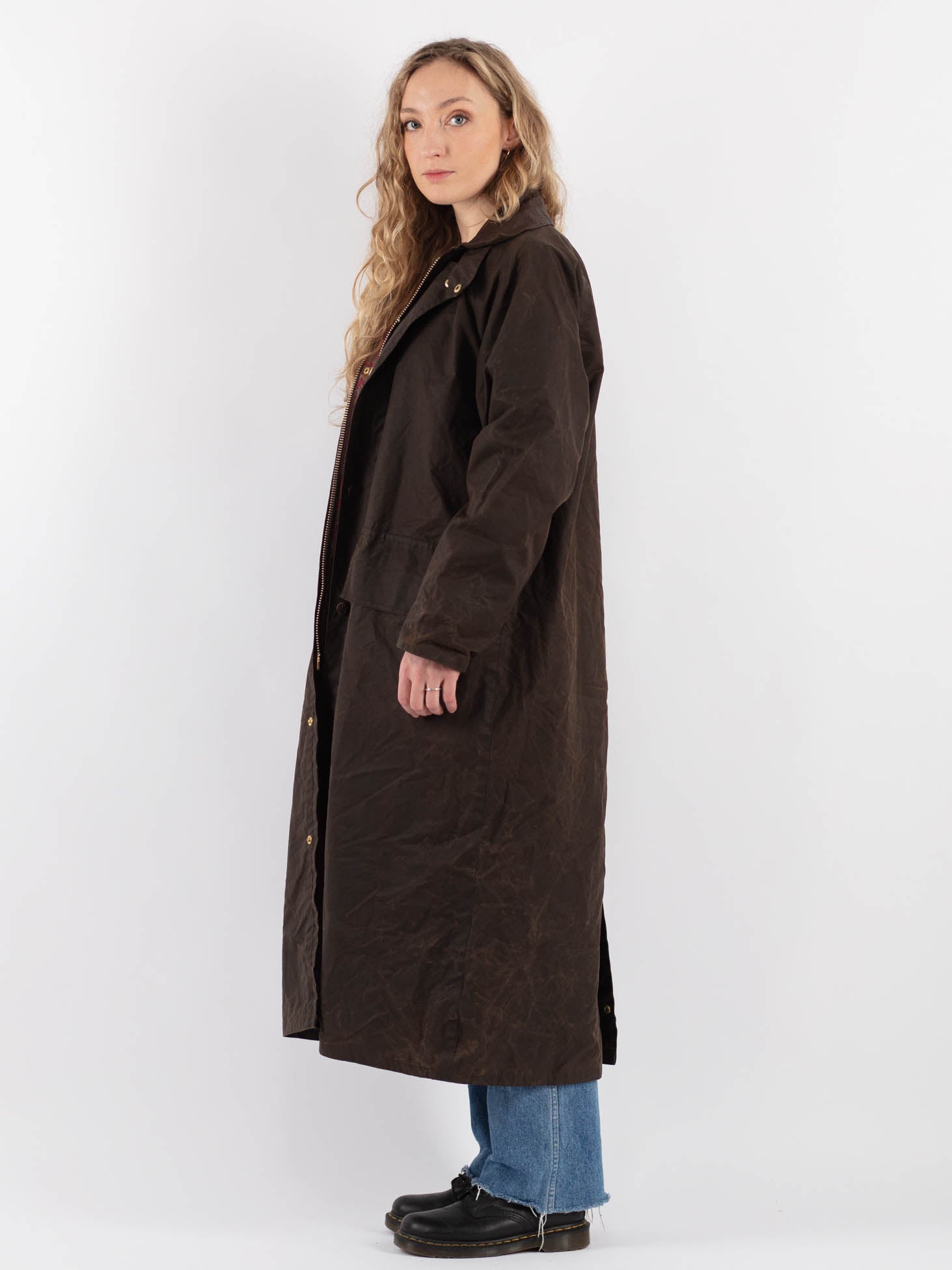 Online Vintage Store | Vintage 80's Women Waxed Cotton Coat in