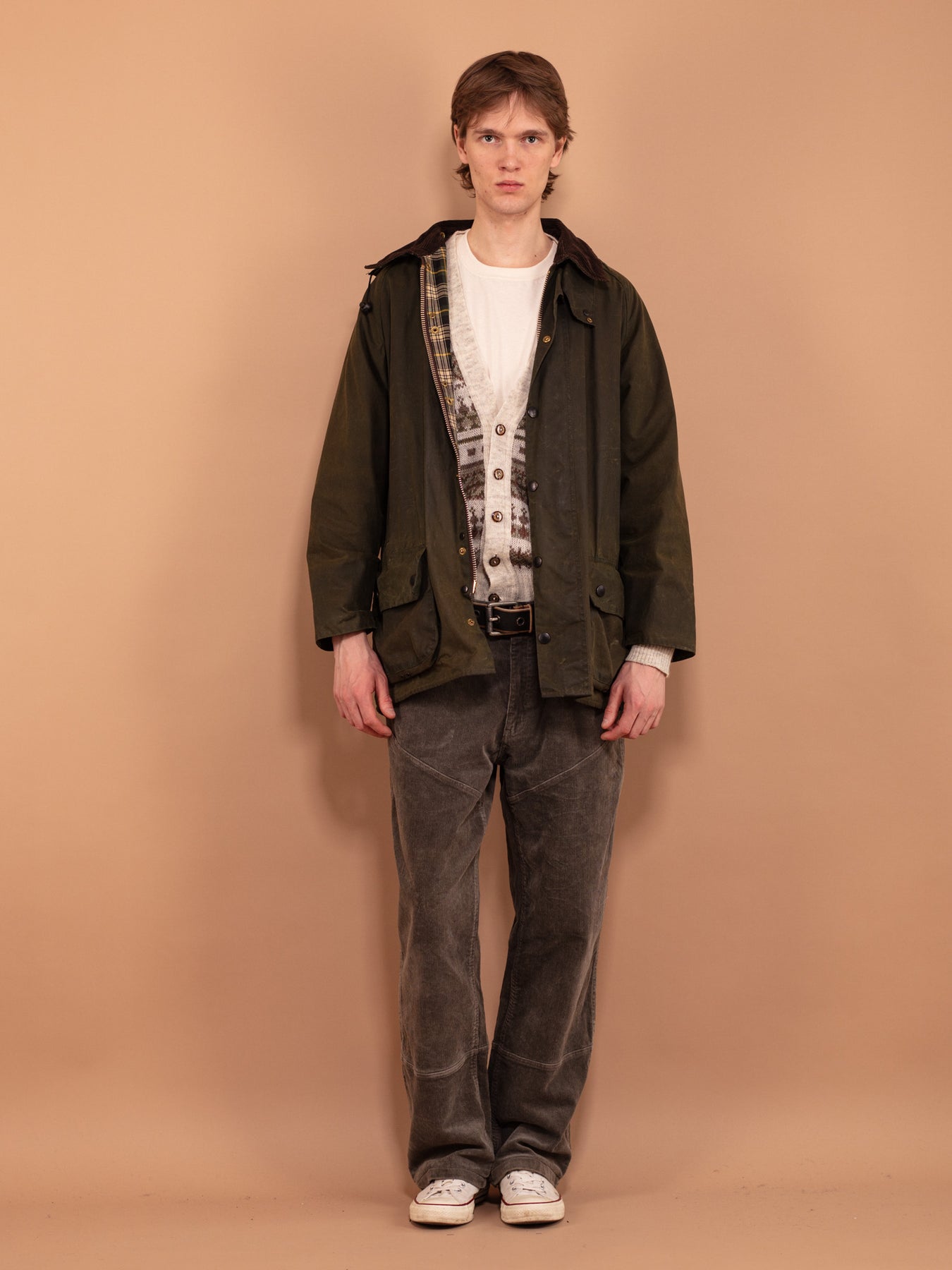 希少✨️Barbour×BackHouse オイルド90s Barbour BACK HOUSE waxed oiled Coat Jacket Blouson Men C 38