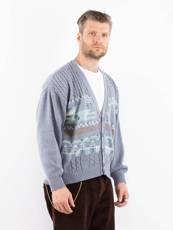 Vintage 90's Men Cardigan in BlueZ1639