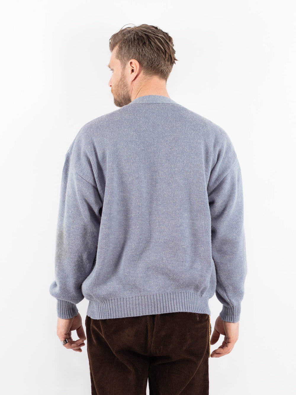 Vintage 90's Men Cardigan in BlueZ1639