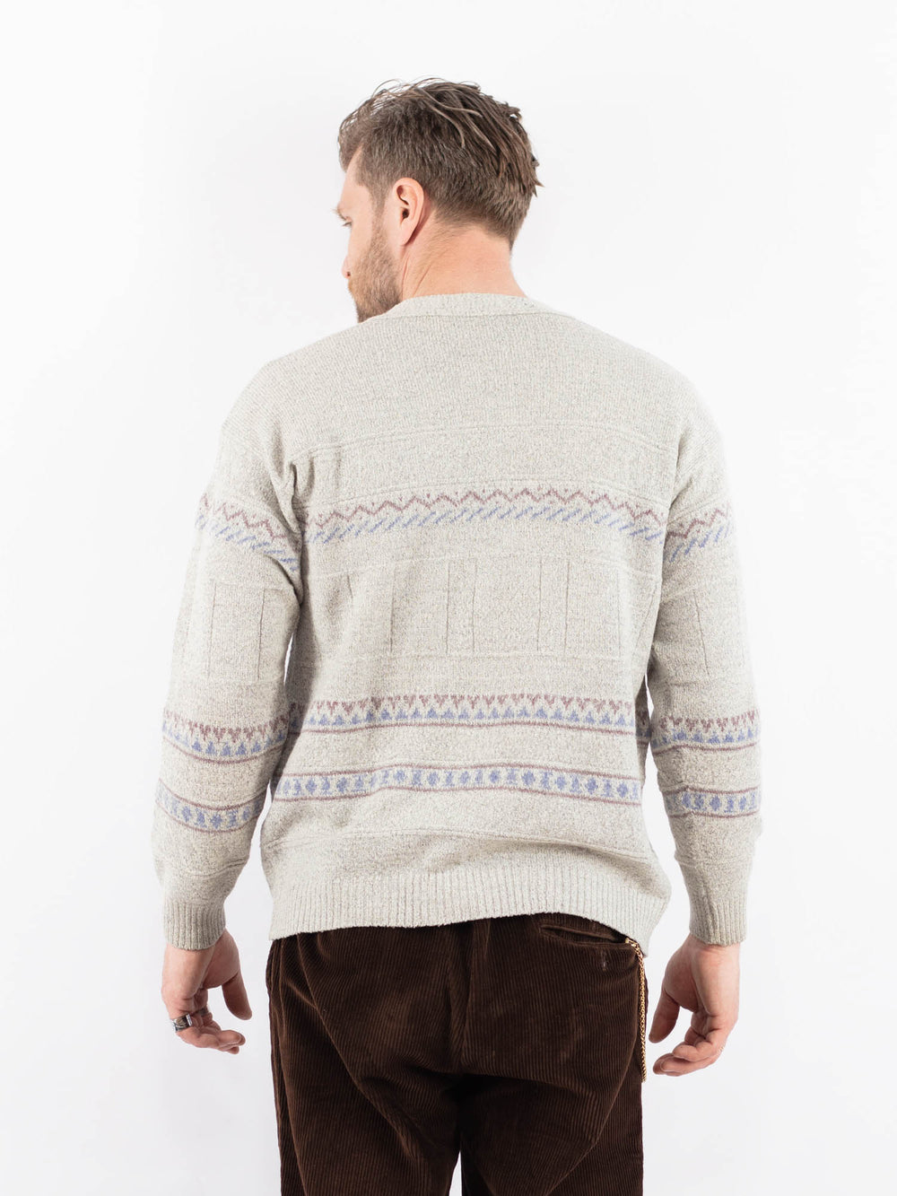 Vintage 90's Men Cardigan in GrayZ1640