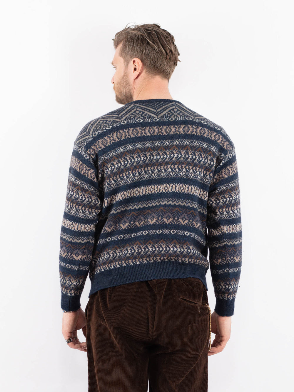 Vintage 90's Men Cardigan in BlueZ1641