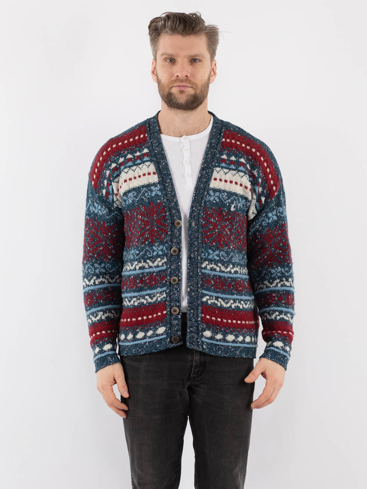 Vintage 90's Men Cardigan in MultiZ958