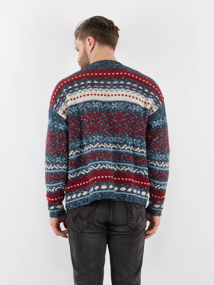 Vintage 90's Men Cardigan in MultiZ958