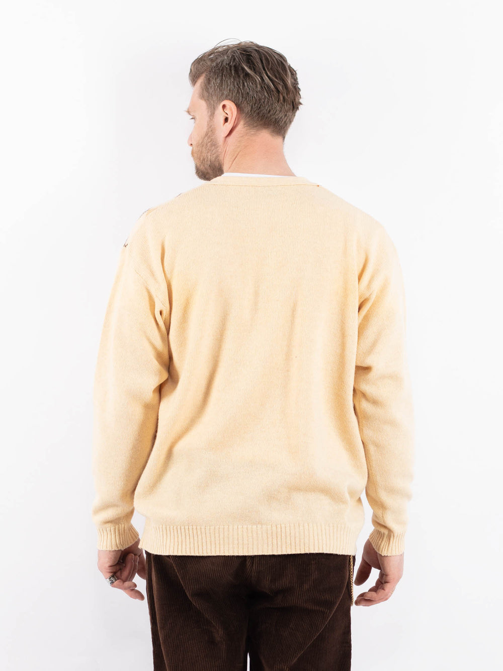 Vintage 90's Men Cardigan in BrownZ1645