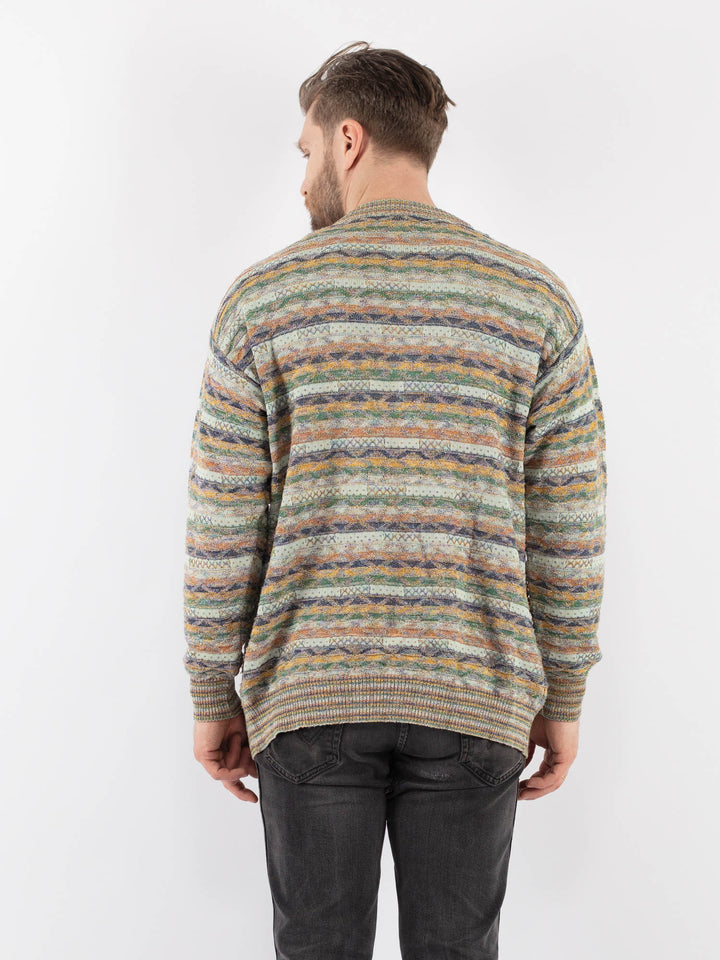 Vintage 90's Men Cardigan in MultiZ960