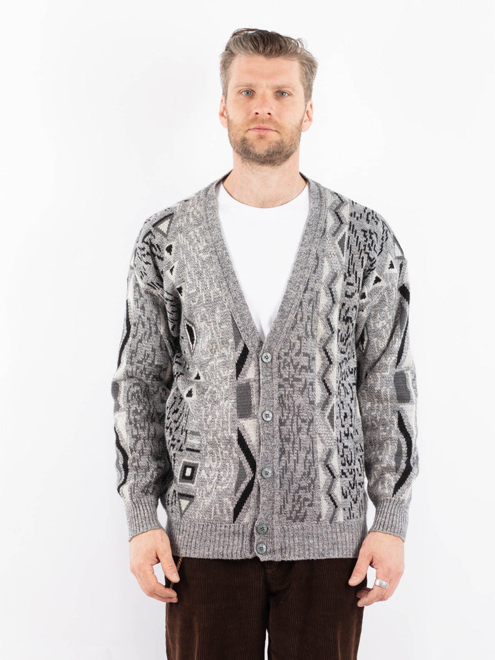 Vintage 90's Men Cardigan in GrayZ1648