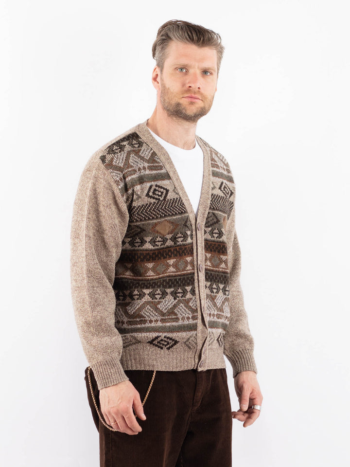 Vintage 90's Men Cardigan in BrownZ1650