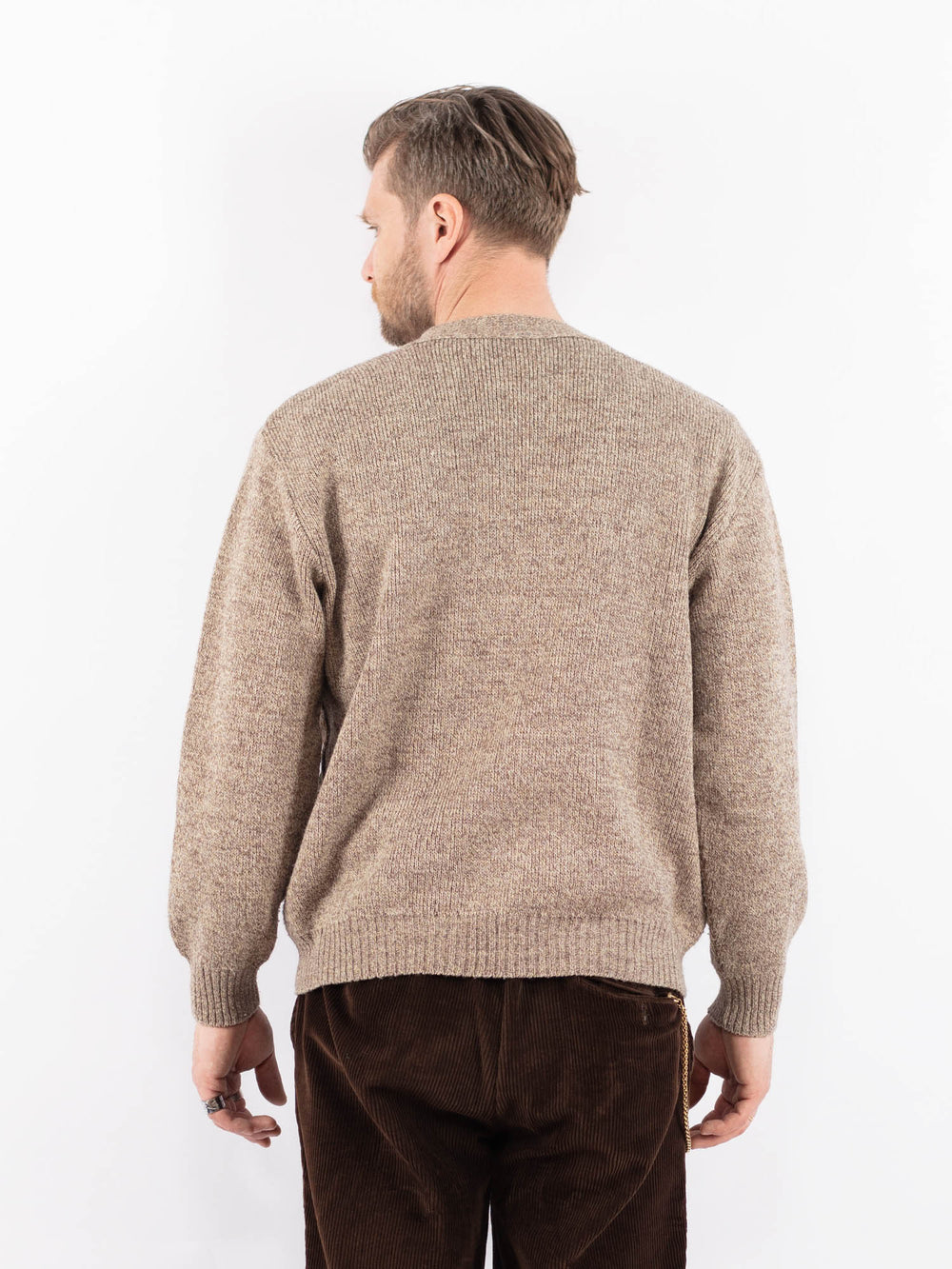 Vintage 90's Men Cardigan in BrownZ1650