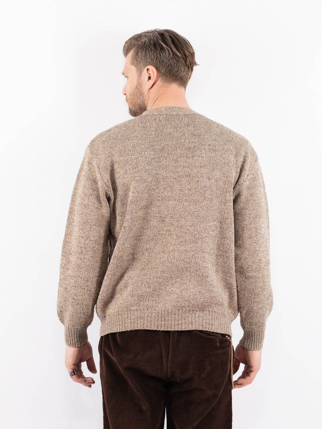 Vintage 90's Men Cardigan in BrownZ1650