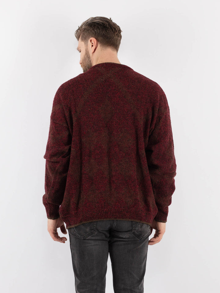 Vintage 90's Men Cardigan in RedZ965