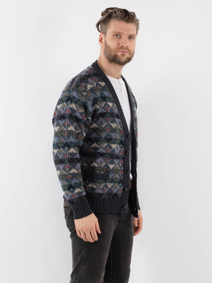 Vintage 90's Men Cardigan in MultiZ967