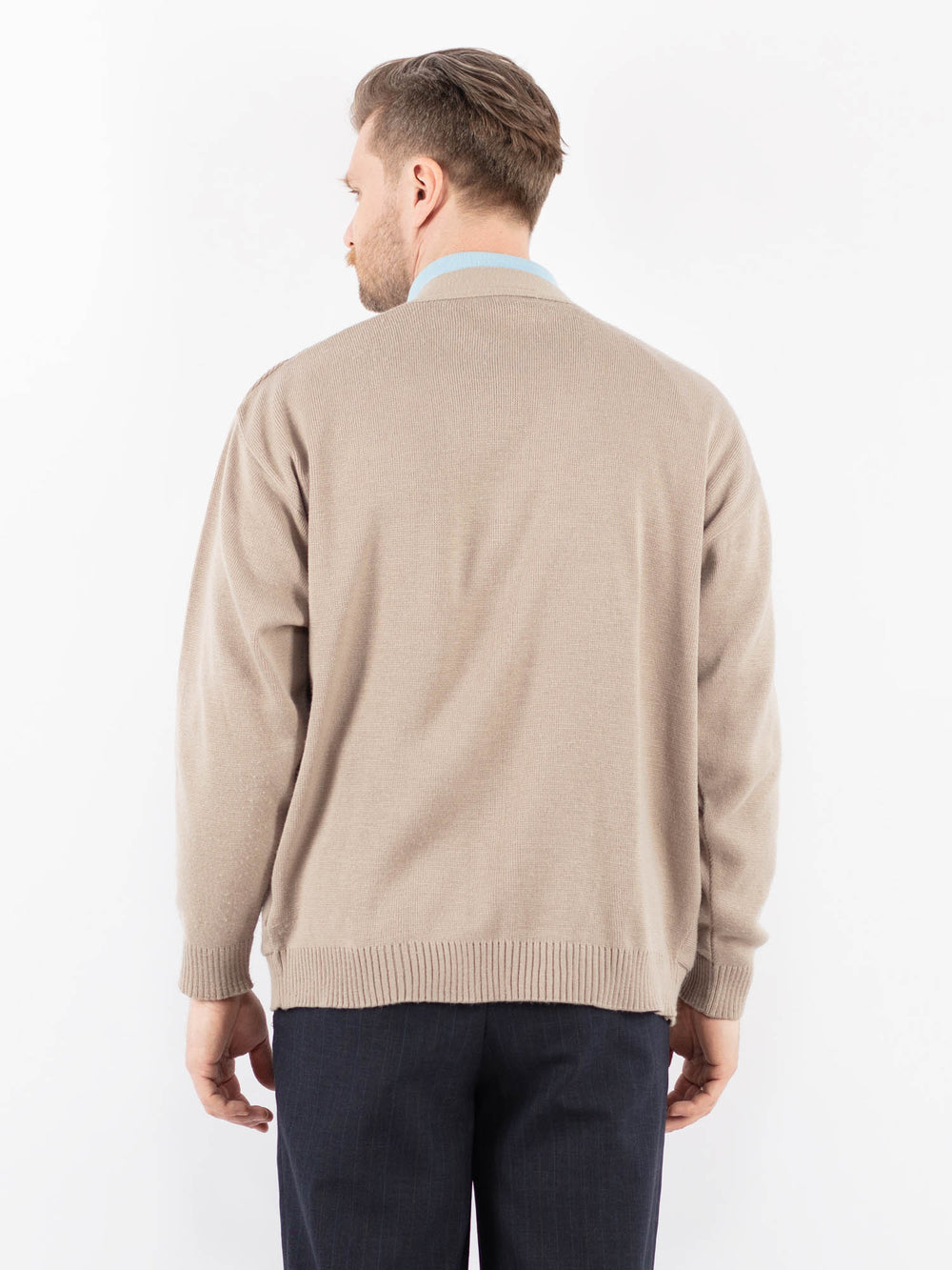 Vintage 90's Men Cardigan in BeigeZ1380