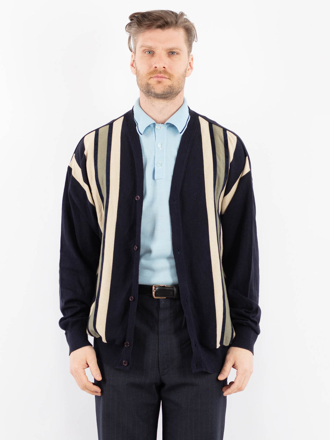 Vintage 90's Men Cardigan in BlueZ1391
