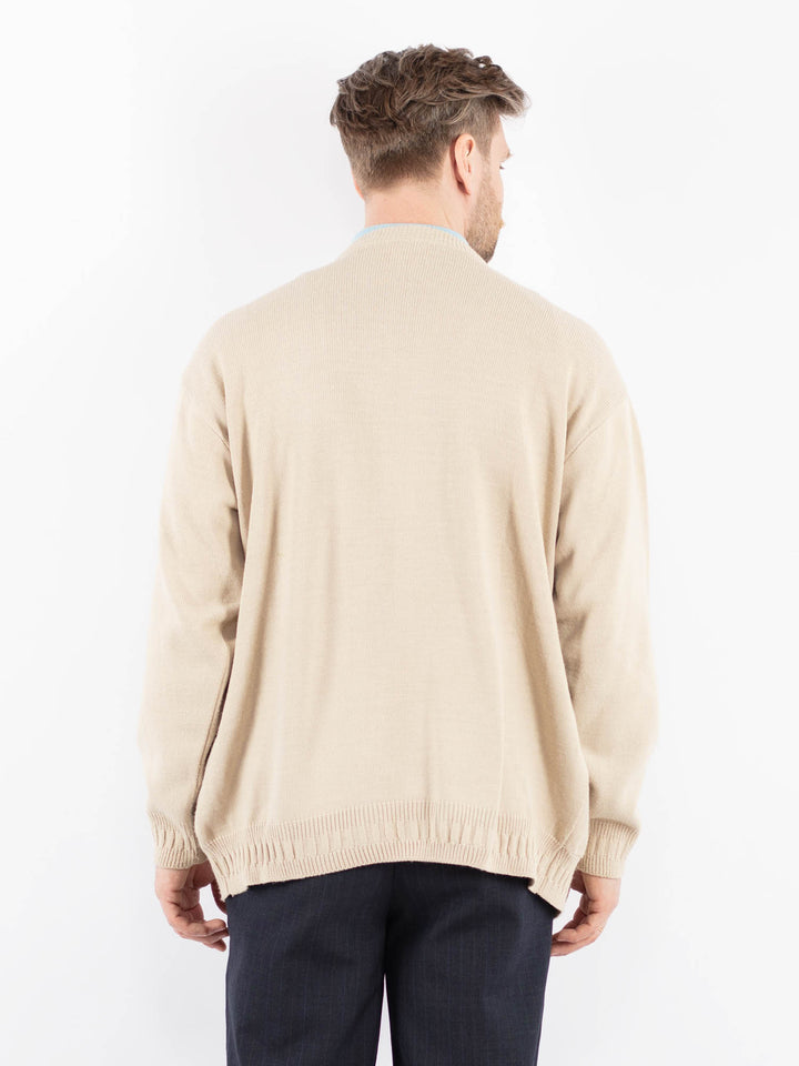 Vintage 90's Men Cardigan in BeigeZ1395