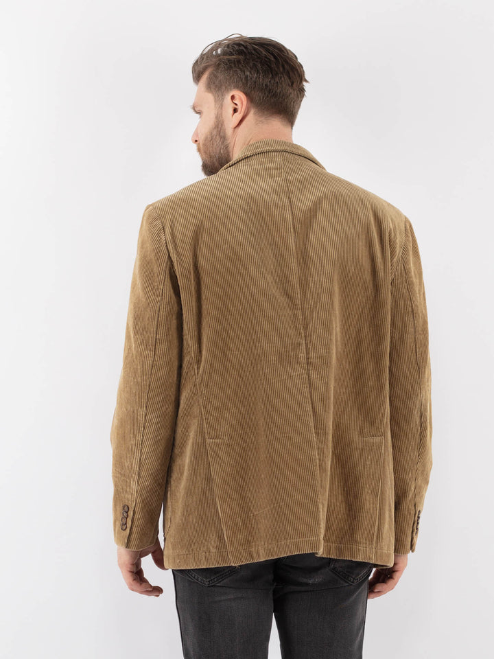 Vintage 90's Men Corduroy Blazer Jacket in BeigeZ990