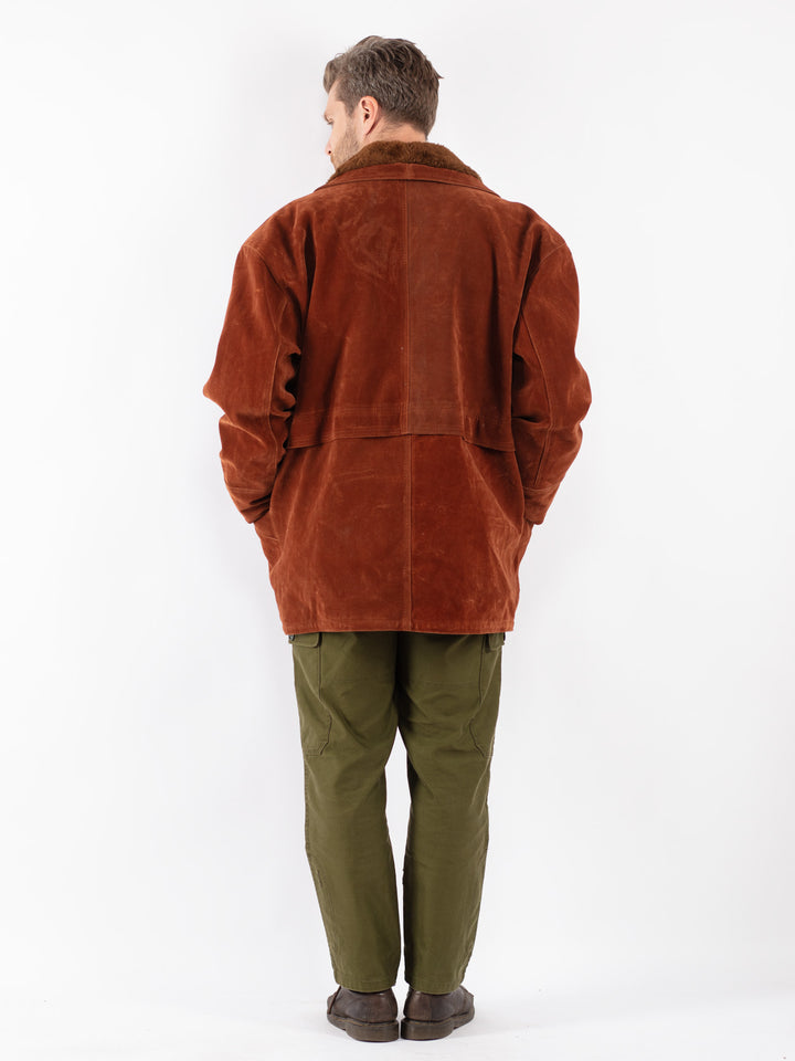 Vintage Men Faux Sheepskin Coat in