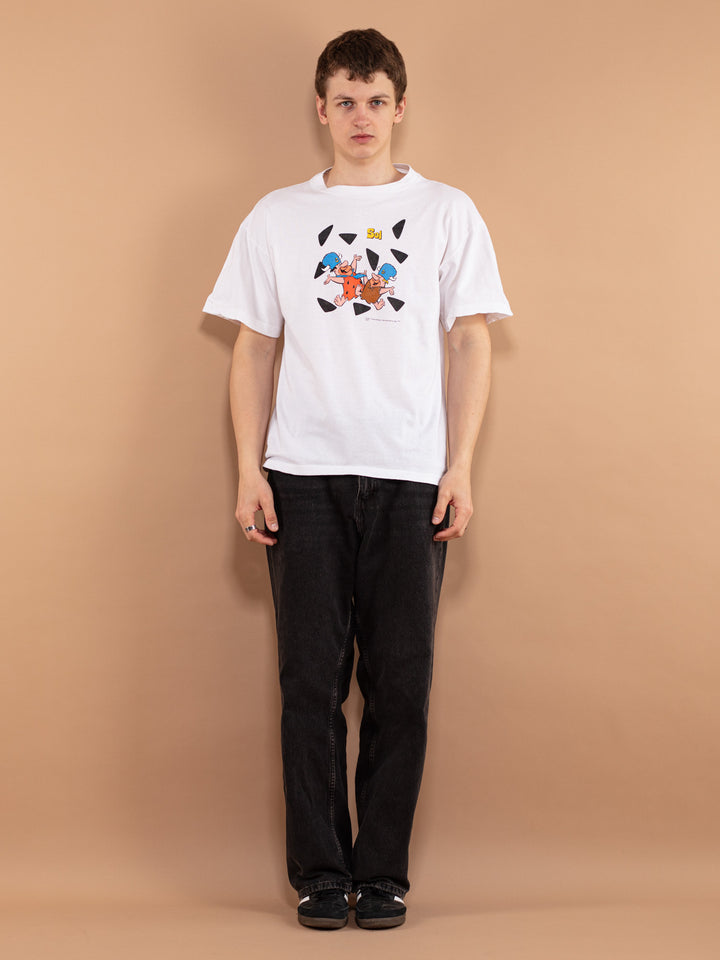 Vintage 90's Men T-shirt with The Flintstones print - NorthernGrip