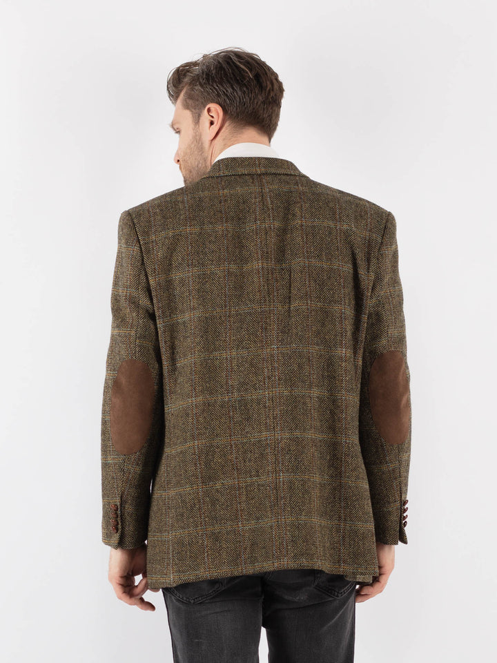 Vintage 90's Men Harris Tweed Jacket in Green - NorthernGrip